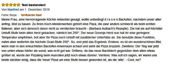 Rezension Gorenje Backofen-560 Rezension Gorenje Backofen-560