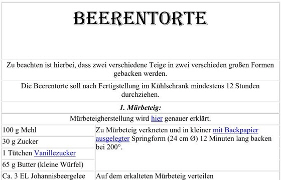 Rezept-Beerentorte Rezept-Beerentorte