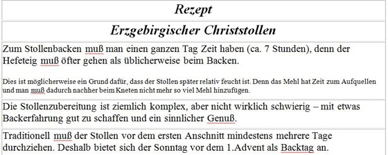 Rezept-Erzgebirgischer Christstollen Rezept-Erzgebirgischer Christstollen