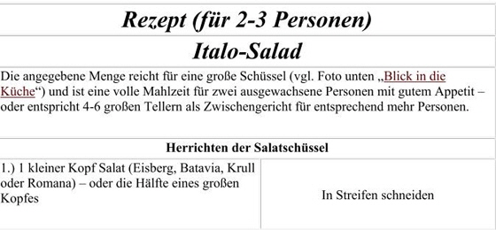 Rezept-Italosalat Rezept-Italosalat