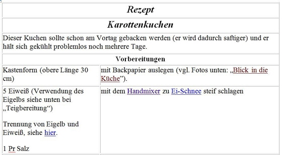Rezept-Karottenkuchen Rezept-Karottenkuchen