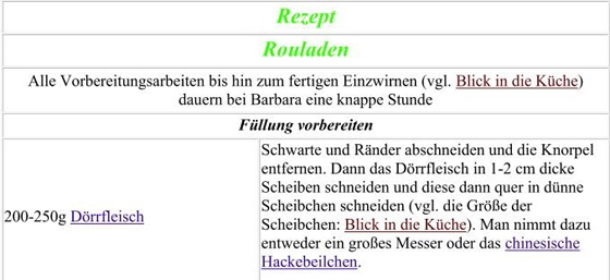 Rezept-Rouladen Rezept-Rouladen