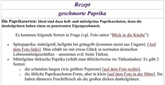 Rezept-geschmorte Paprika Rezept-geschmorte Paprika